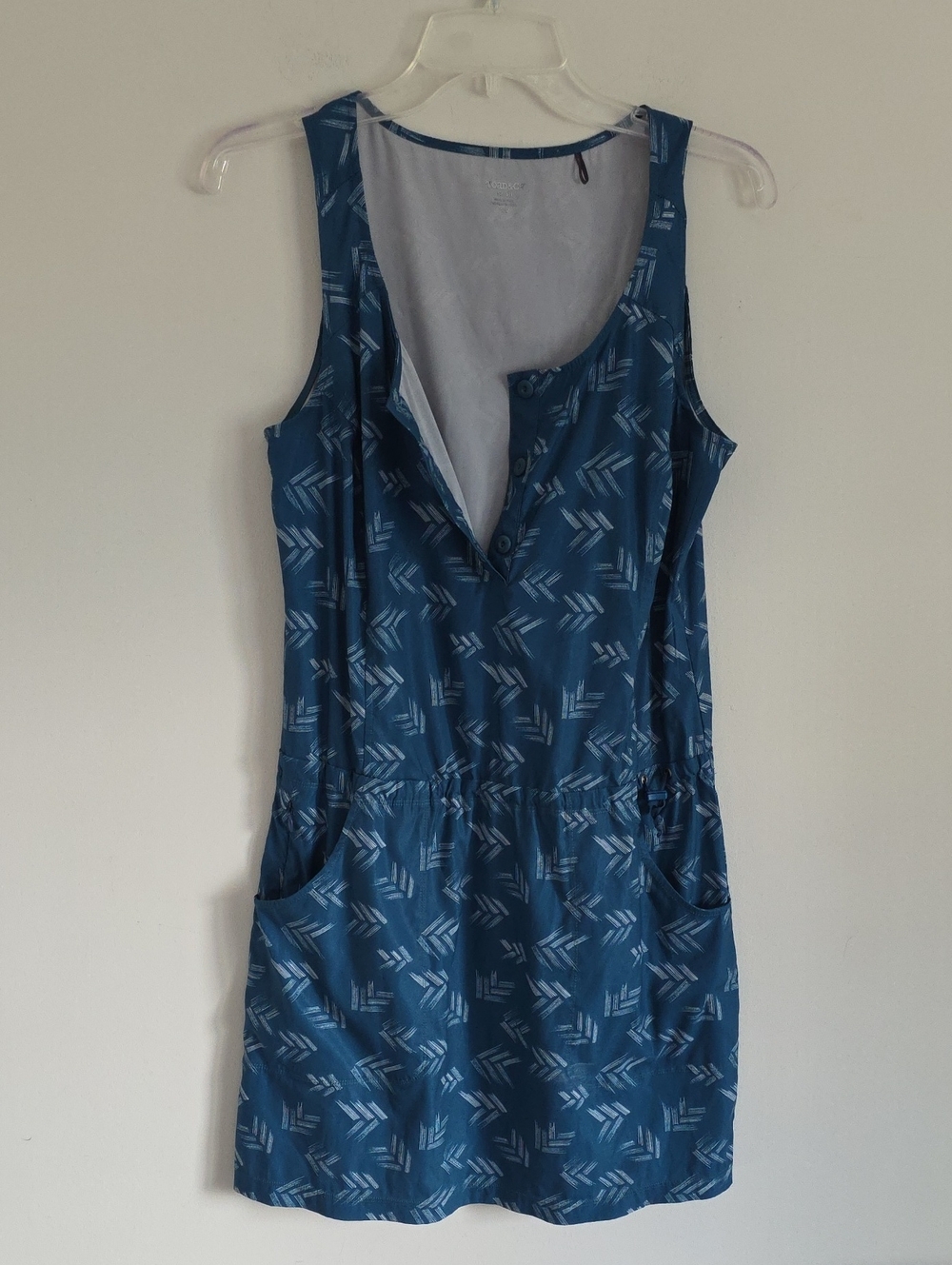 TOAD&CO | Gemma Dress Teal Blue Green Sleeveless Travel Sz S - Picture 1 of 5